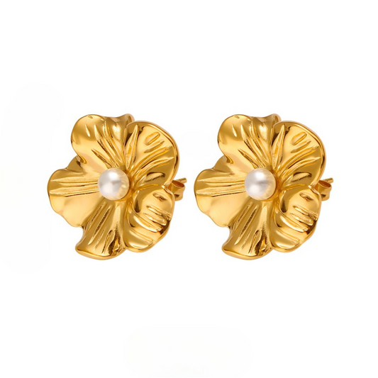 Flower Pearl Earring