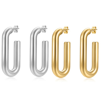 Boucles d'oreilles carrées